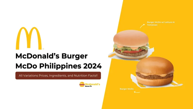 McDonald’s menu Philippines