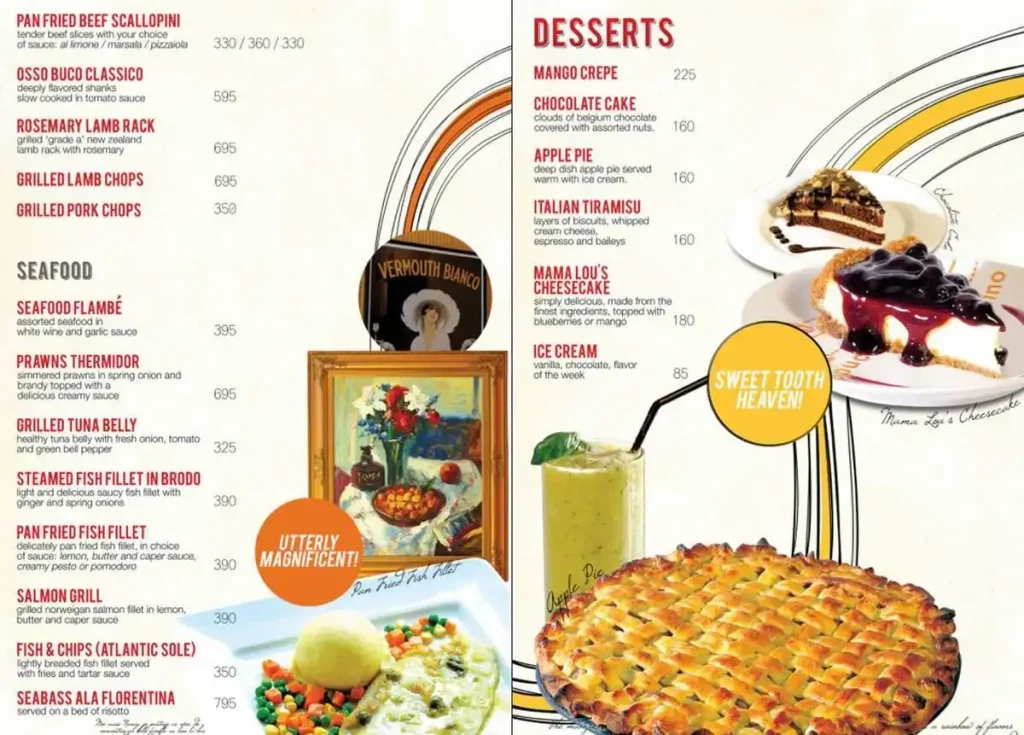 MAMA LOU’S ITALIAN KITCHEN BEVERAGES PRICES