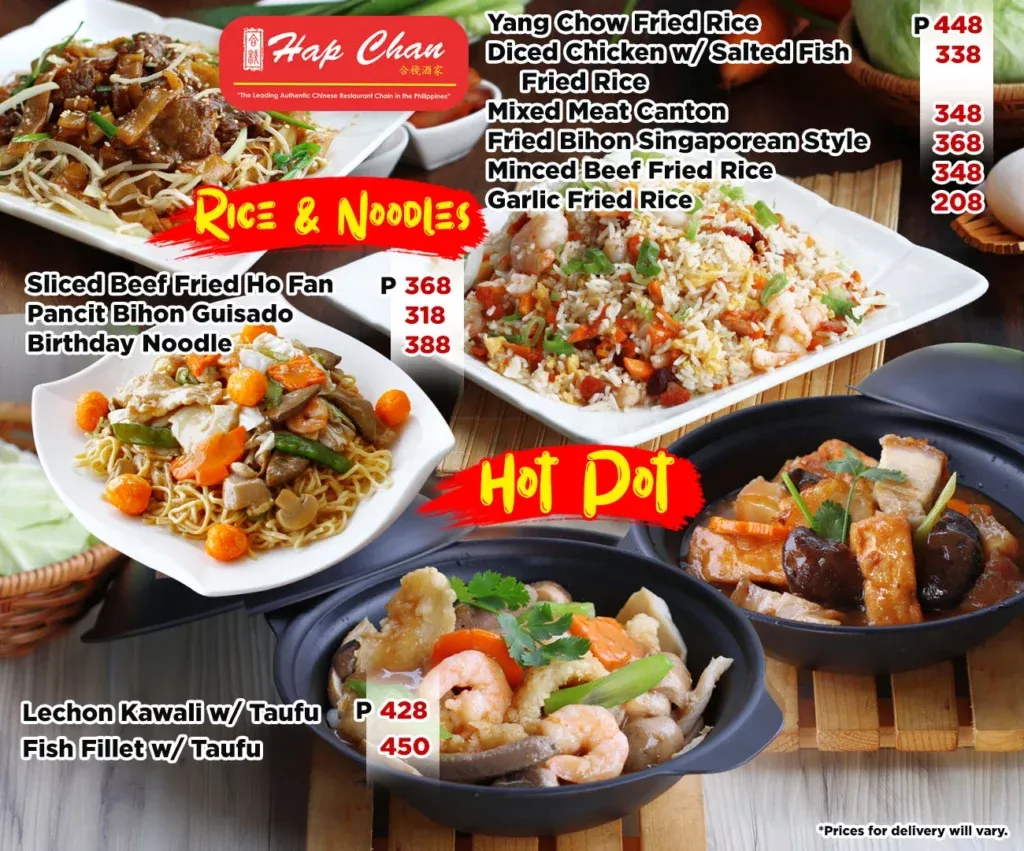 HAP CHAN MENU PHILIPPINES & UPDATED PRICES 2024