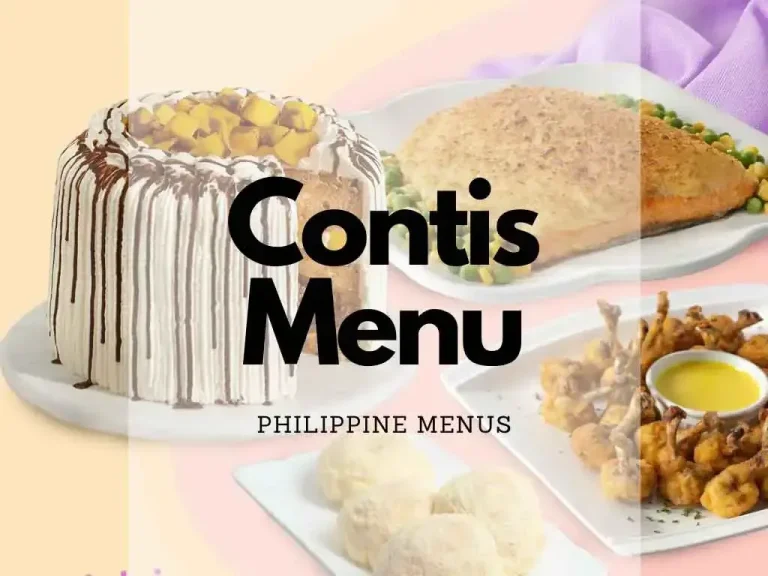 Conti's menu Philippines