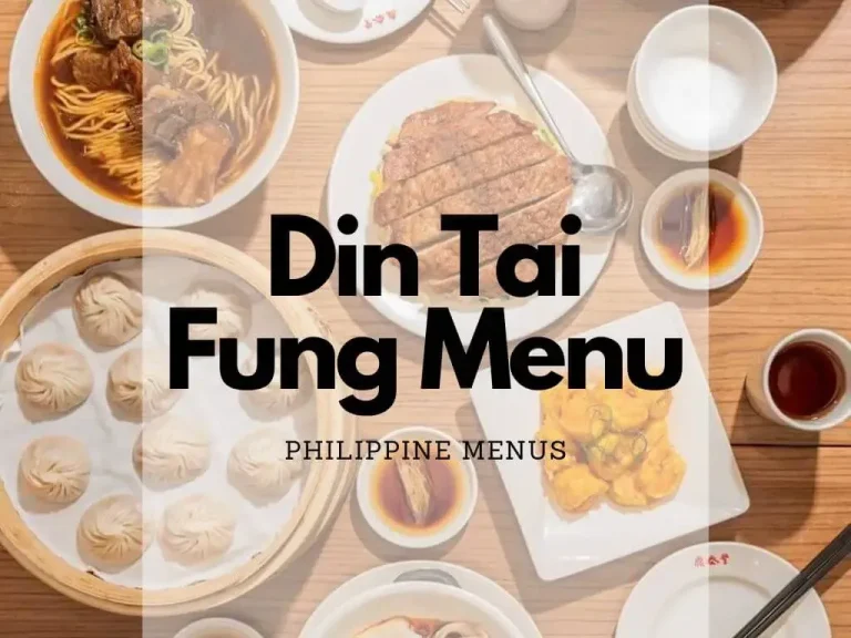 DIN TAI FUNG MENU PHILIPPINES