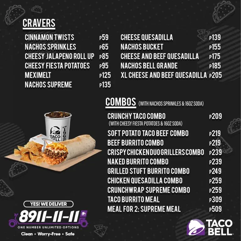 TACO BELL POPULAR MENU 