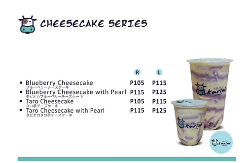 KURIMI CHEESECAKE SERIES PRICES