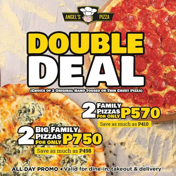 ANGELS PIZZA DOUBLE DEAL