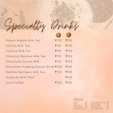  Dakasi Specialty Drinks menu