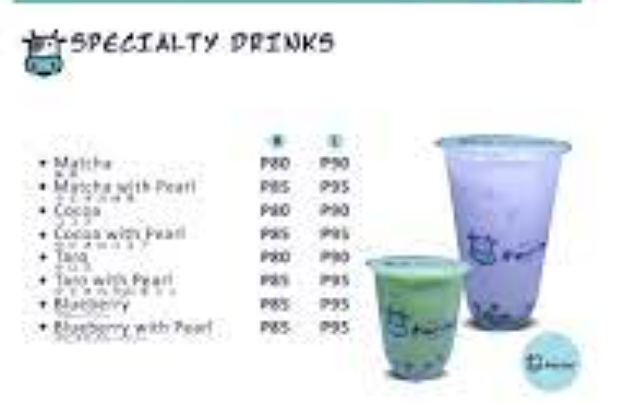 KURIMI MENU SPECIAL FLAVOURED DRINKS PRICES