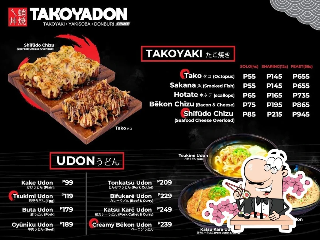 TAKOYADON UDON MENU 