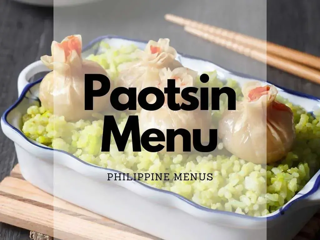 Paotsin Menu Philippines