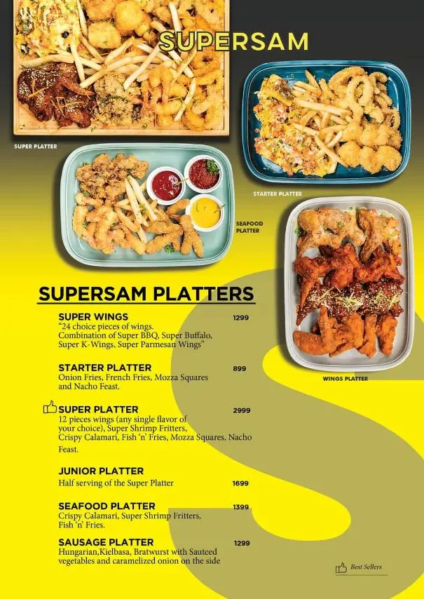 SUPERSAM PLATTERS MENU 