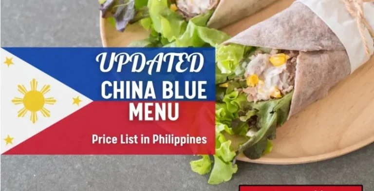 China Blue menu philippines