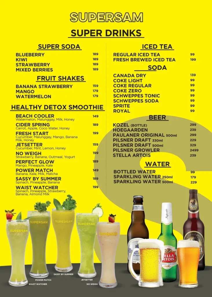 SUPERSAM SODA PRICES