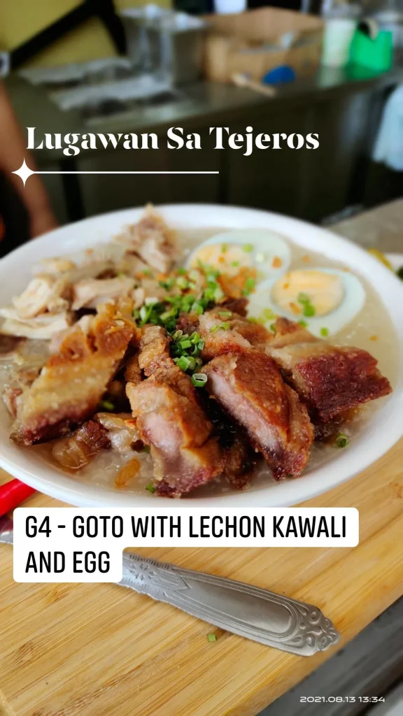 LUGAWAN SA TEJEROS MENU GOTO PRICES