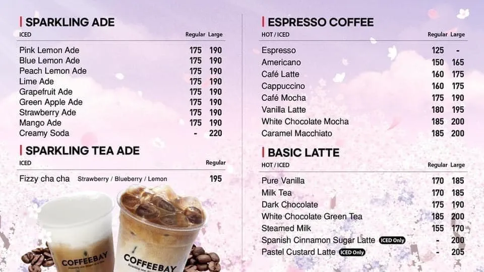 COFFEE BAY ESPRESSO MENU