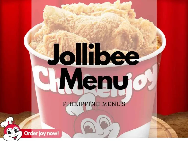 Jollibee menus Philippines