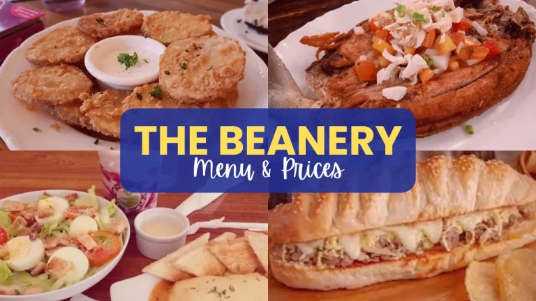 THE BEENERY MENU PHILIPPINES