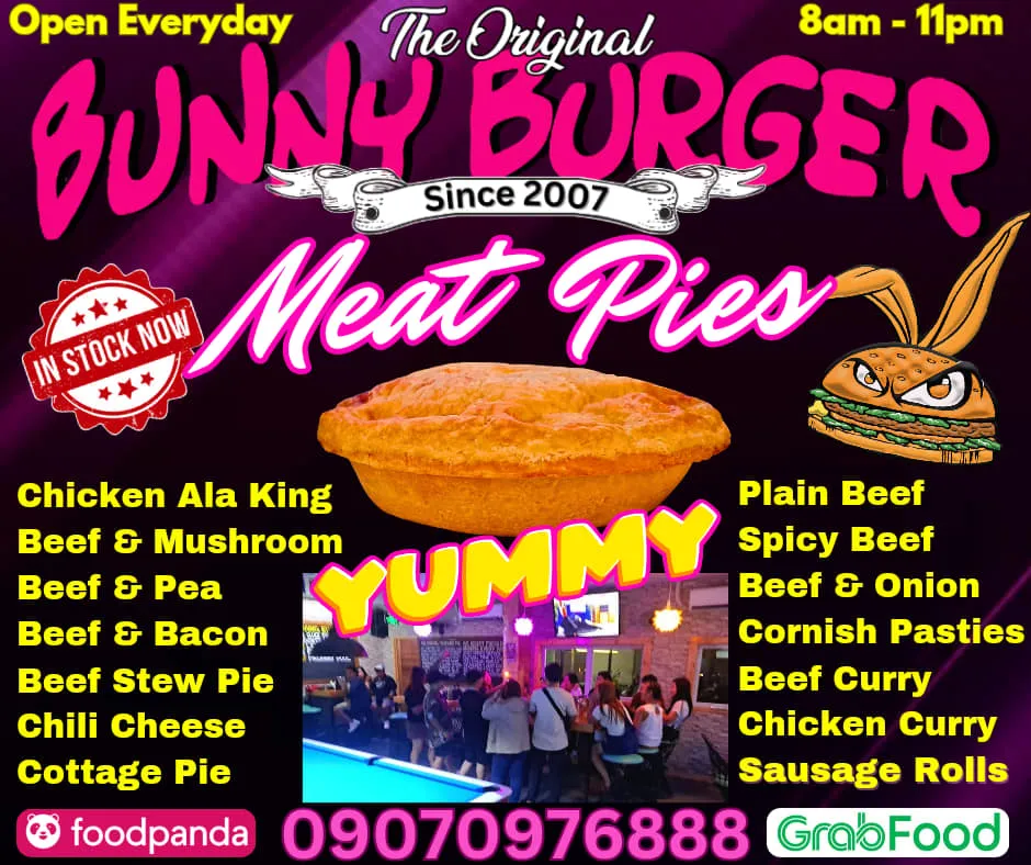 Bunny Burger meat menu