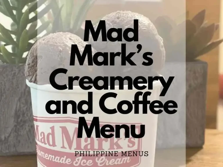 MAD MARKS MENU PHILIPPINES