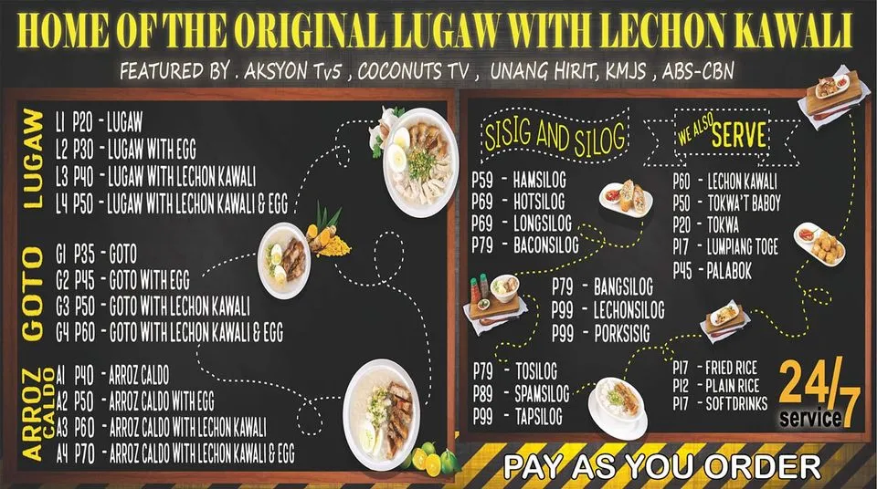 LUGAWAN SA TEJEROS PLATTER PRICES