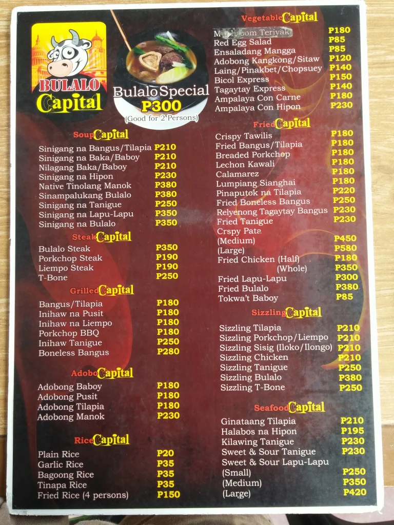 Bulalo Capital breafast