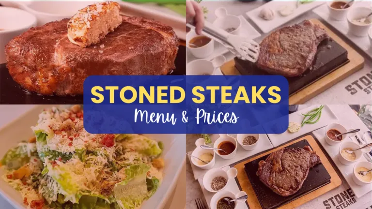 Stoned Steaks menu Philippines