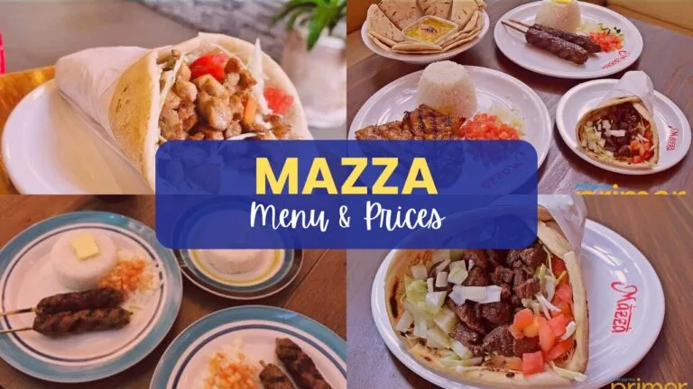 MAZZA MENU PHILIPPINES