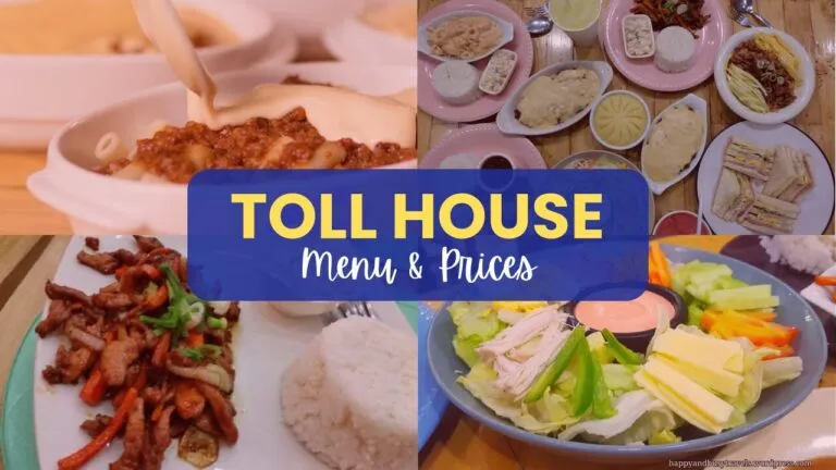 TOLL HOUSE MENU PHILIPPINES