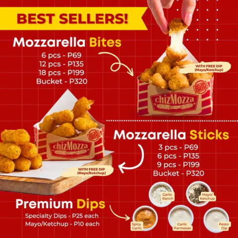 CHIZMOZZA MOZZARELLA STICKS MENU