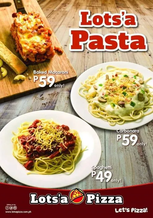 LOTS’A PASTA PRICES