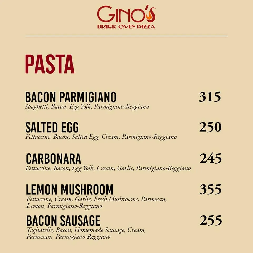 GINO’S PASTA