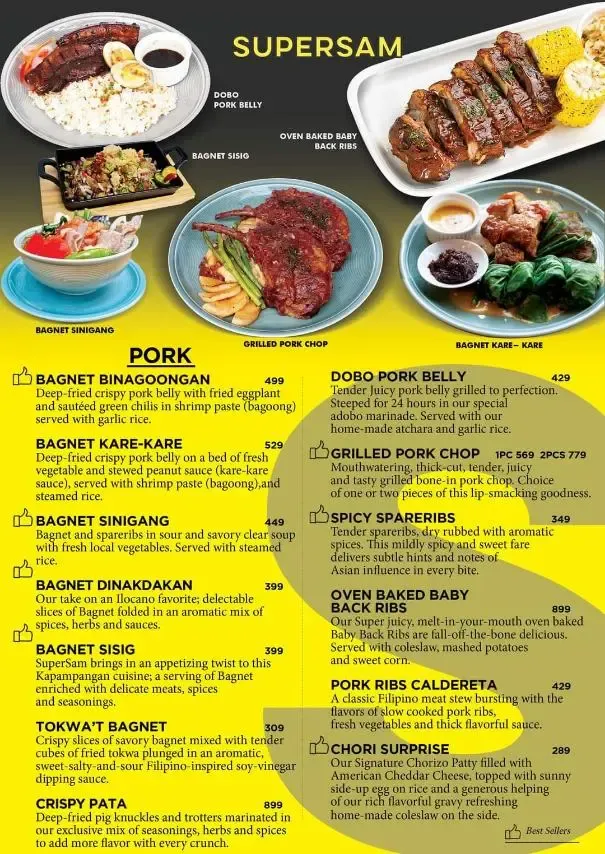 SUPERSAM PORK MENU