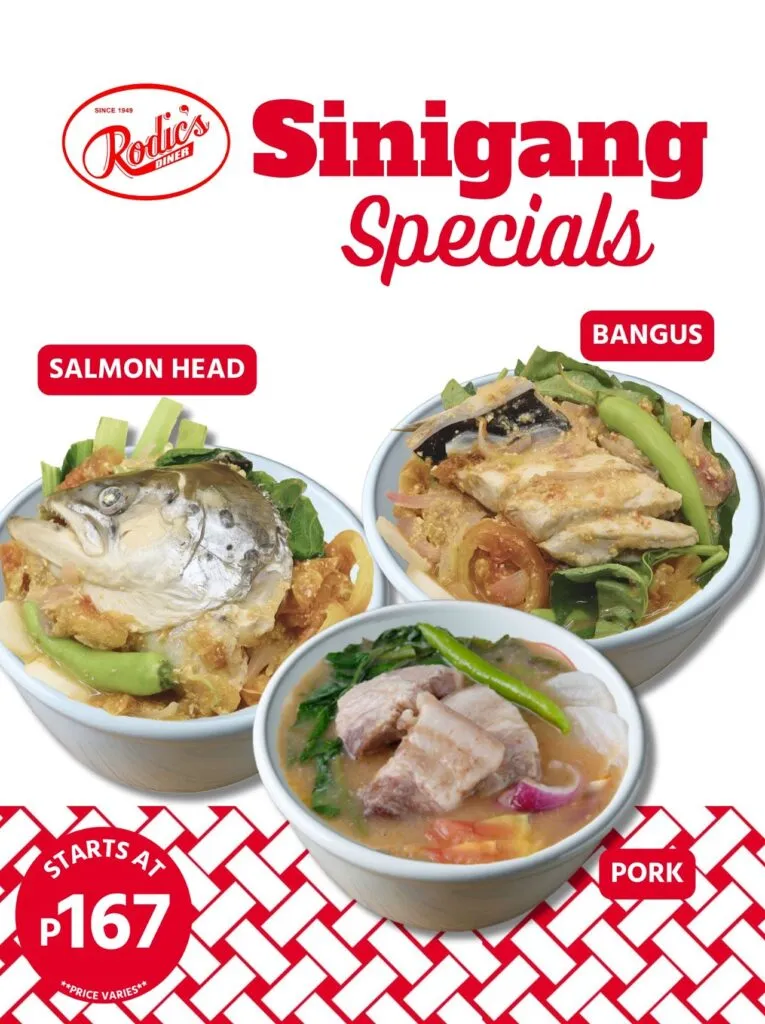 RODIC’S SINIGANG SPECIALS MENU