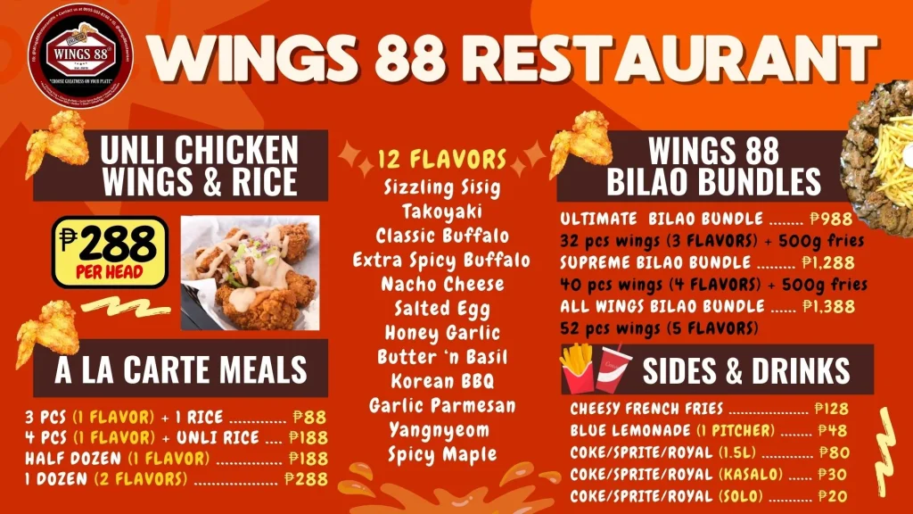 WINGS MENU 