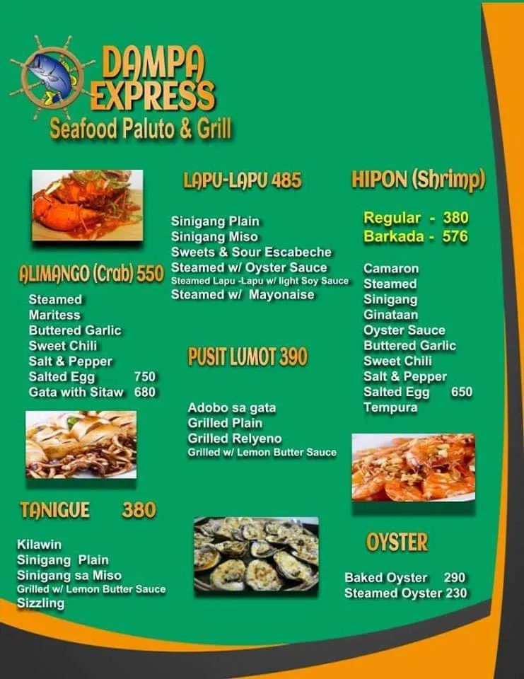 DAMPA EXPRESS ALIMANGO MENU