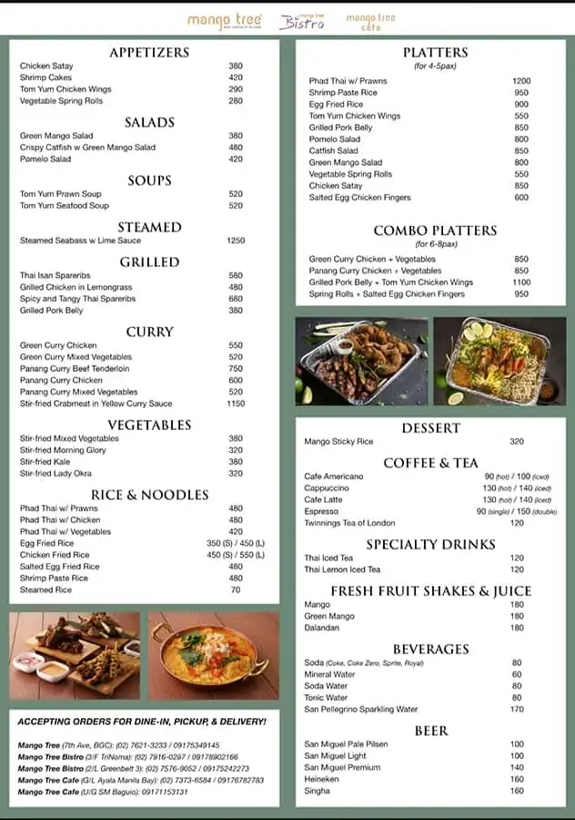 MANGO TREE APPETIZER MENU