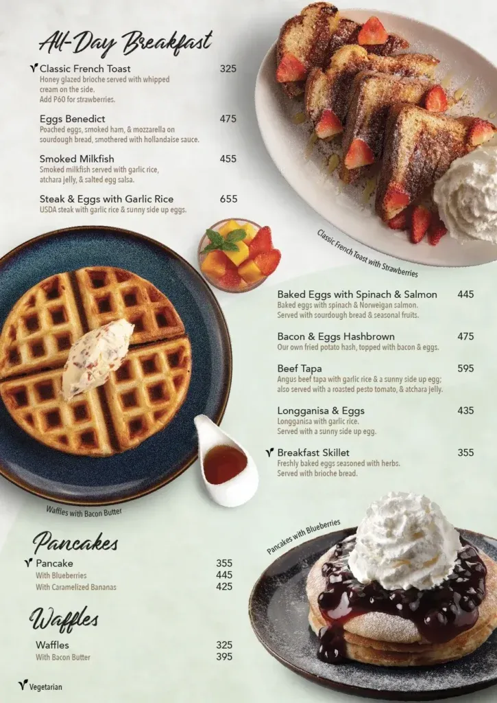 THE COFFEE BEAN & TEA LEAF BREAKFAST MENU