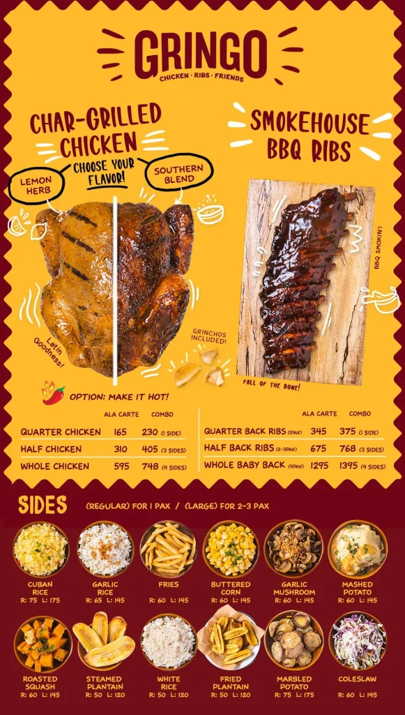 GRINGO CHAR-GRILLED CHICKEN PRICES