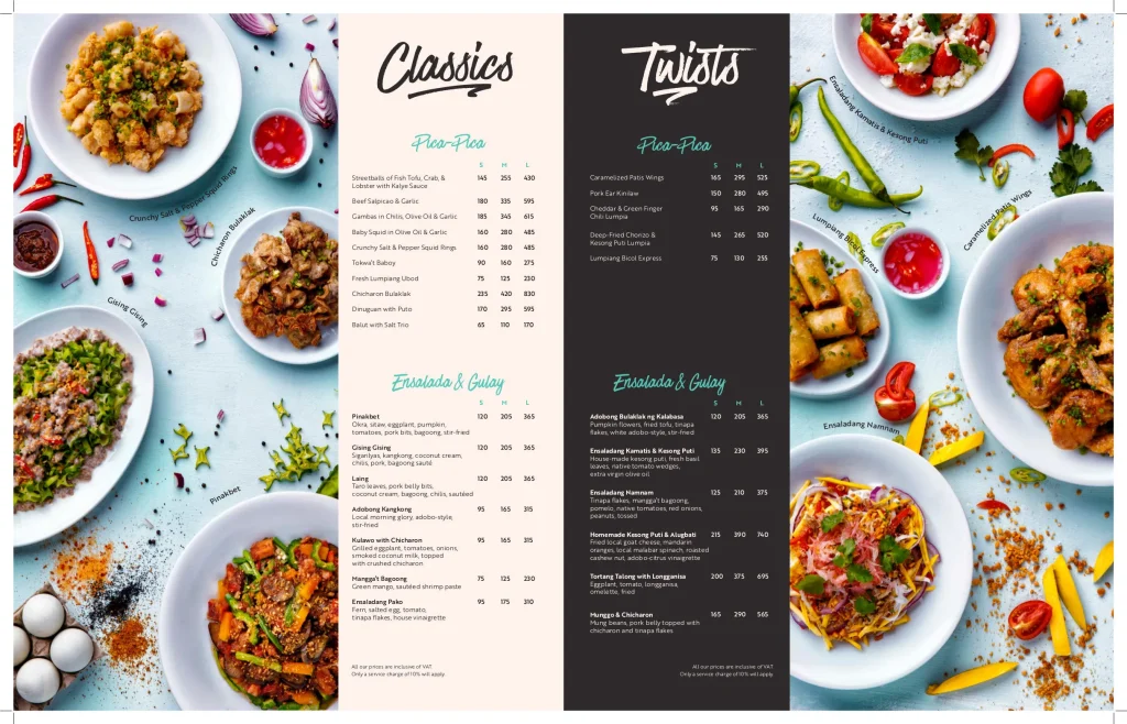 MANAM PABRITOS CLASSICS MENU WITH PRICES