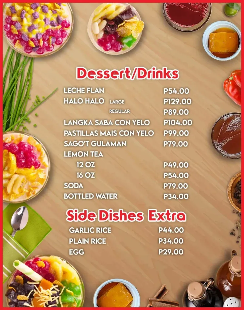 GOODAH DESSERT & DRINKS PRICES