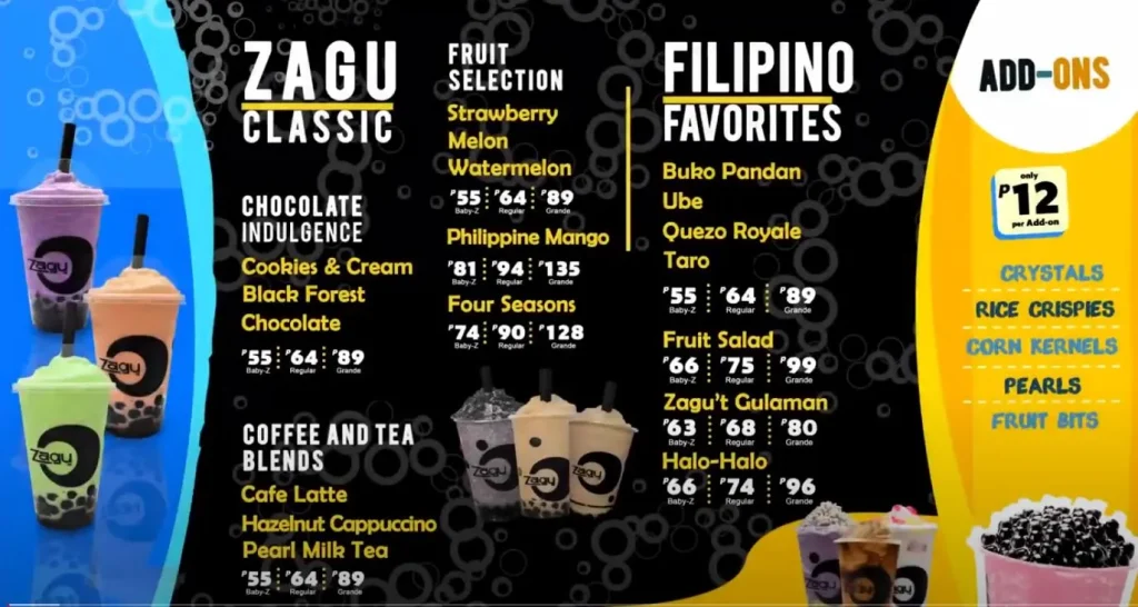 ZAGU FILIPINO FAVORITES PRICES