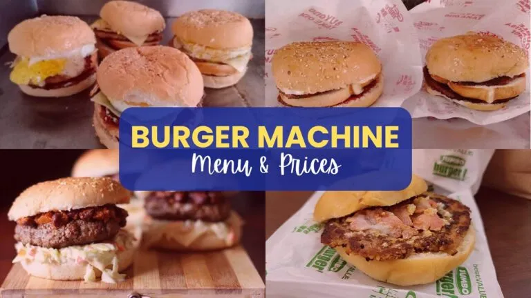 BURGER MACHINE MENU PHILIPPINES