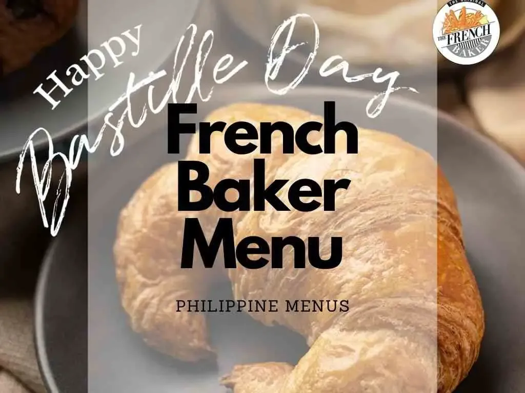 THE FRESH BAKER MENU PHILIPPINES