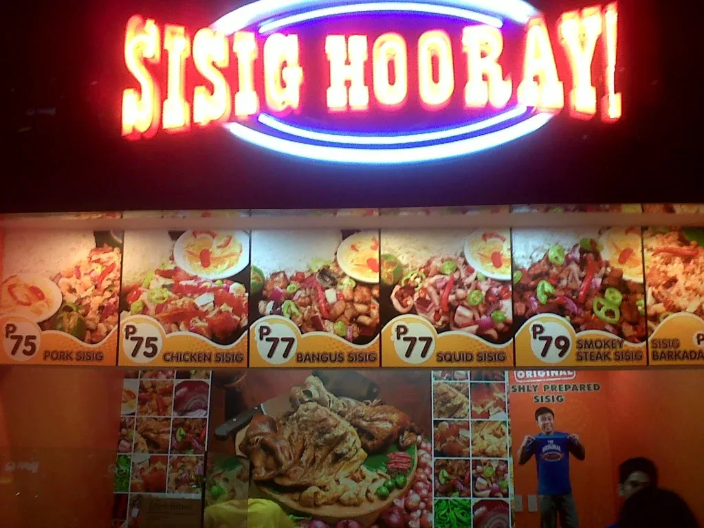 SISIG HOORAY MENU PHILIPPINES