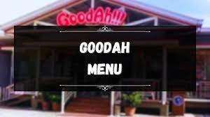 GOODAH MENU PHILIPPINES