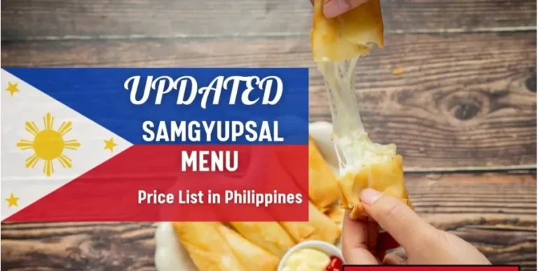 SAMGYUPSAL MENU PHILIPPINES