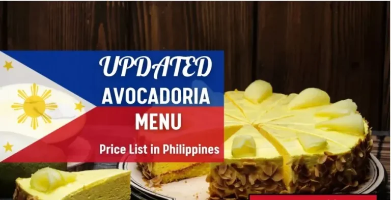 AVOCADORIA MENU PHILIPPINES