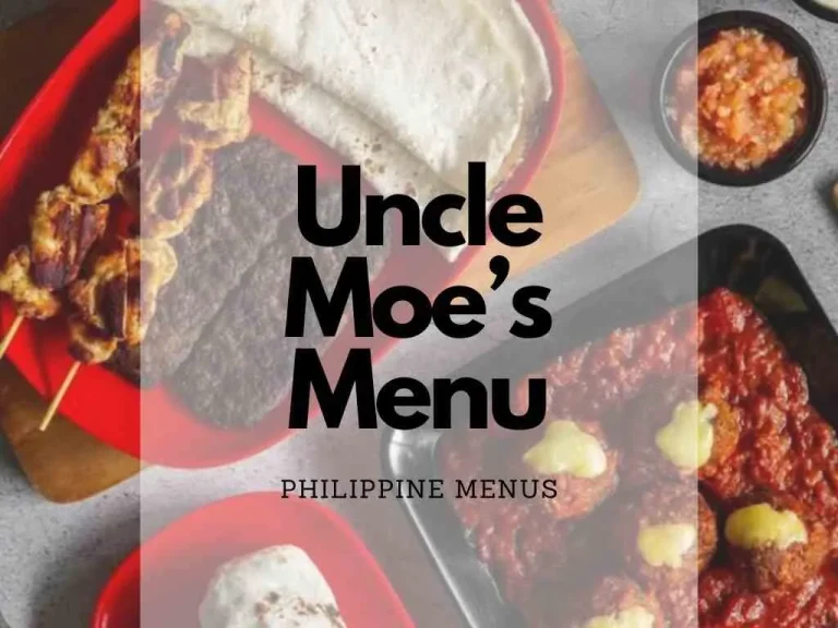 UNCLE MOE'S MENU PHILIPPINES