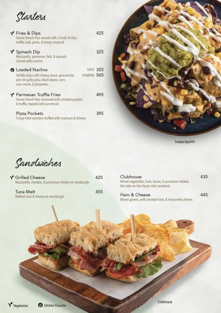 THE COFFEE BEAN & TEA LEAF MENU SANDWICH 