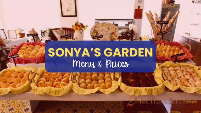 SONYAS GARDEN MENU PHILIPPINES