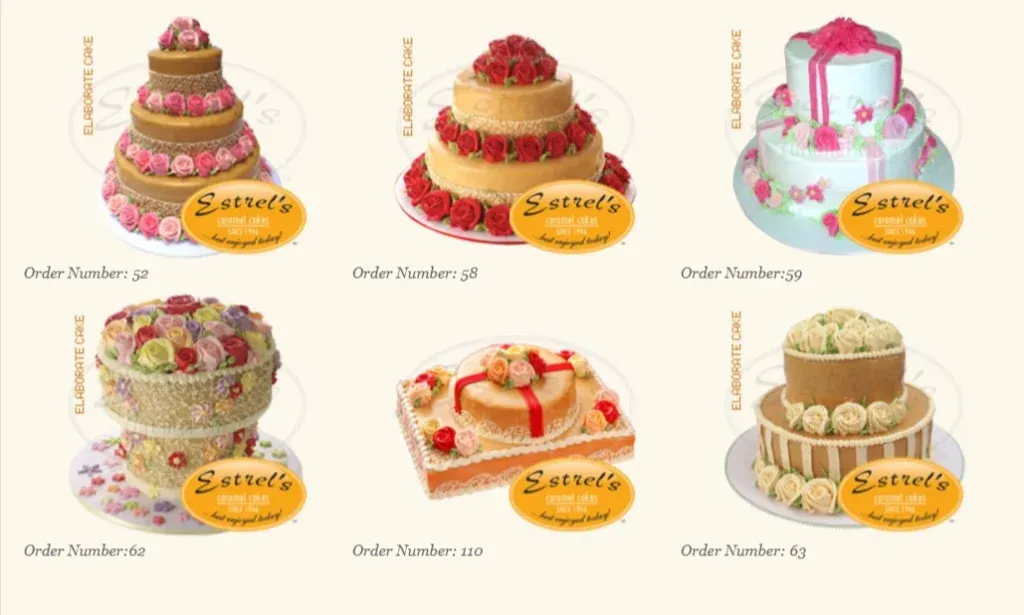 ESTREL’S ROUND CAKES MENU WITH PRICES