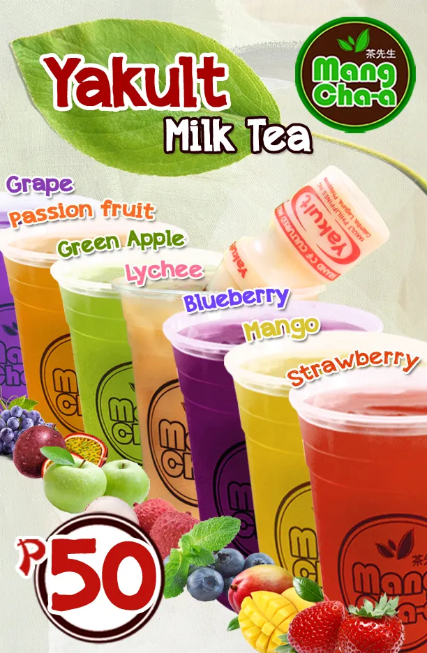 MANG CHA YAKULT MILK TEA MENU 